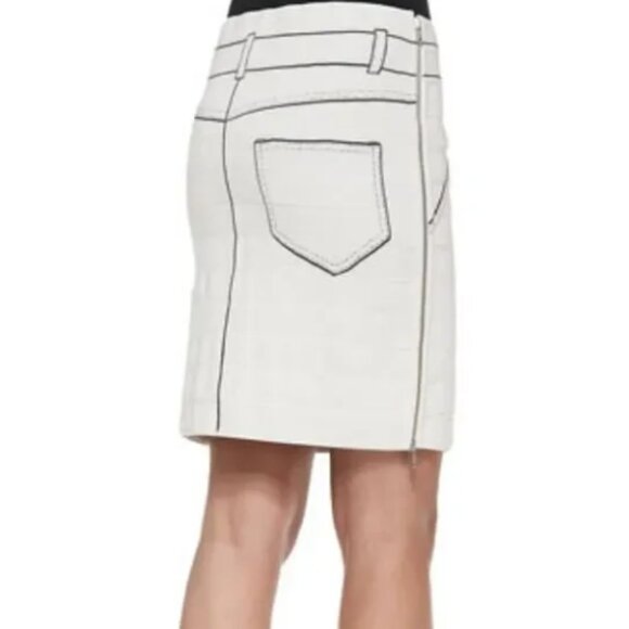 BAND OF OUTSIDERS Tromp L'Oeil SideZip Miniskirt - Picture 4 of 7